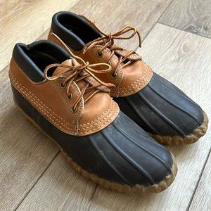 Vintage LL BEAN Women’s 7 Maine Hunting Shoes Duck Rain Shoes Low USA